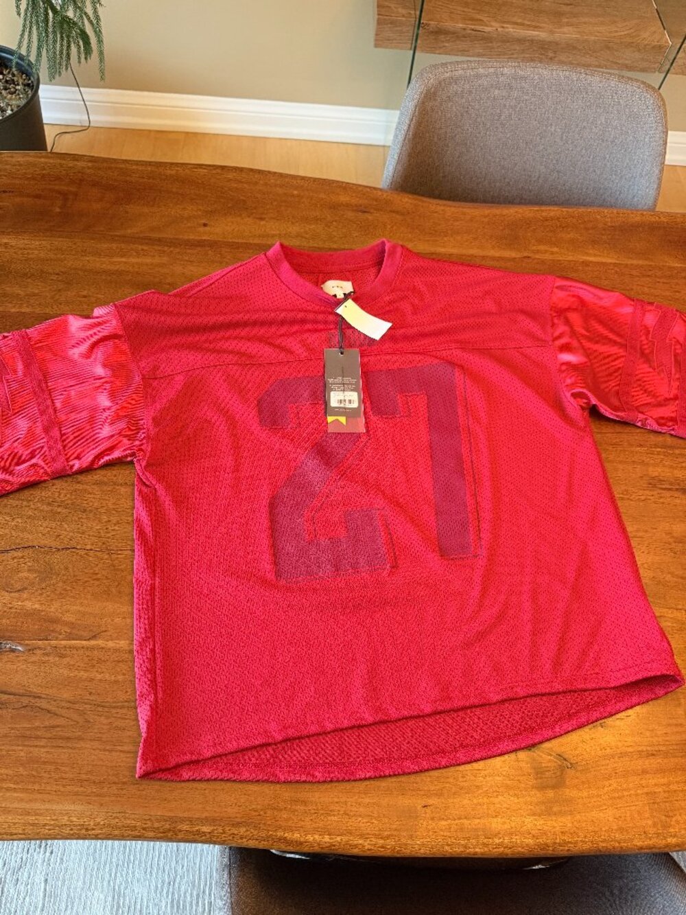 RHUDE Red Football Jersey - Size XL - Red NWT